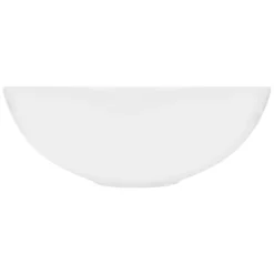 Waschbecken Rund ohne Überlauf Ø 40x14,7 cm Weiß aus Keramik-ECD Germany