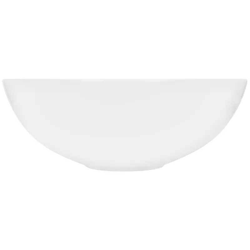 Waschbecken Rund ohne Überlauf Ø 40x14,7 cm Weiß aus Keramik-ECD Germany