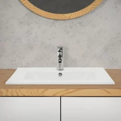 Waschbecken 61x16,5x46 cm Weiß aus Keramik ML-Design-ECD Germany Clearance