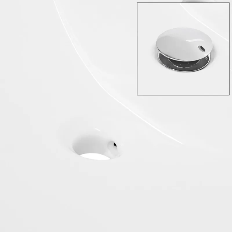 Waschbecken 61x16,5x46 cm Weiß aus Keramik ML-Design-ECD Germany Clearance