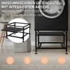 Waschmaschinen Untergestell Unterschrank  62,5x53,5x45 cm mit ausziehbarer Ablage in Schwarz ML-Design-ECD Germany New