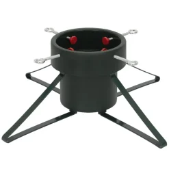 Weihnachtsbaumständer mit Wasserschale Dunkelgrün aus Metall für Bäume bis 250 cm-ECD Germany Online
