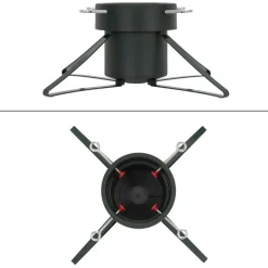 Weihnachtsbaumständer mit Wasserschale Dunkelgrün aus Metall für Bäume bis 250 cm-ECD Germany Online