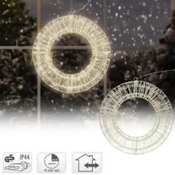 Weihnachtsdeko LED Kranz Ø 38cm warmweiß mit 960 LED's inkl. Timer-ECD Germany Best