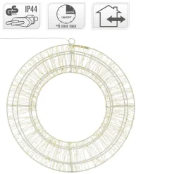 Weihnachtsdeko LED Kranz Ø 38cm warmweiß mit 960 LED's inkl. Timer-ECD Germany Best