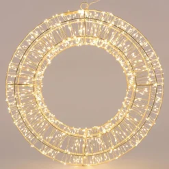Weihnachtsdeko LED Kranz Ø 38cm warmweiß mit 960 LED's inkl. Timer-ECD Germany Best