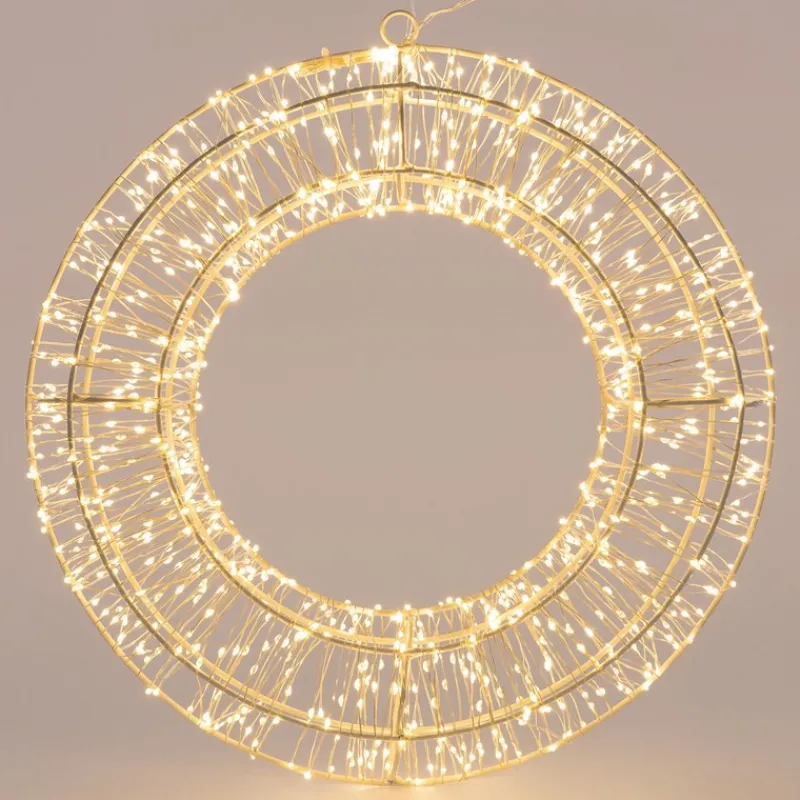 Weihnachtsdeko LED Kranz Ø 38cm warmweiß mit 960 LED's inkl. Timer-ECD Germany Best