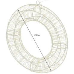 Weihnachtsdeko LED Kranz Ø 38cm warmweiß mit 960 LED's inkl. Timer-ECD Germany Best
