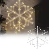 Weihnachtsdeko LED Schneeflocke mit 288 Warmweißen LEDs aus Metall-ECD Germany