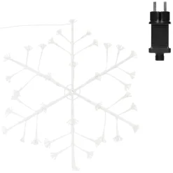 Weihnachtsdeko LED Schneeflocke mit 288 Warmweißen LEDs aus Metall-ECD Germany
