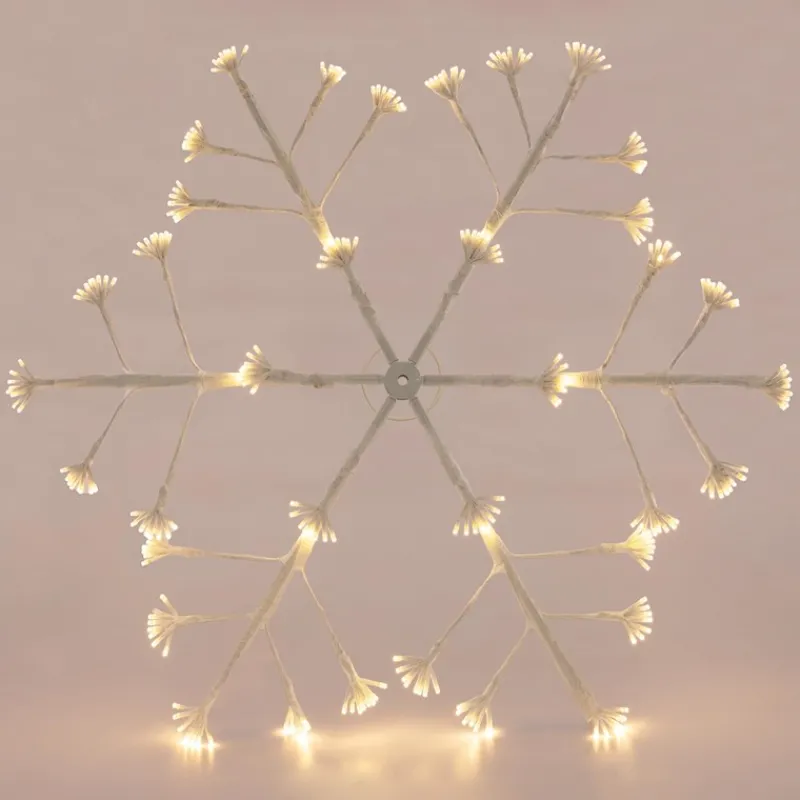 Weihnachtsdeko LED Schneeflocke mit 288 Warmweißen LEDs aus Metall-ECD Germany