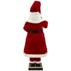 Weihnachtsmann 120 cm mit LED Licht Bewegung Sound Musik, Weihnachtsfigur für Innenbereich-ECD Germany Best