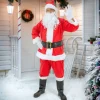 Weihnachtsmann Kostüm 7-Teilig Rot/Weiß One Size aus Polyester-ECD Germany Sale