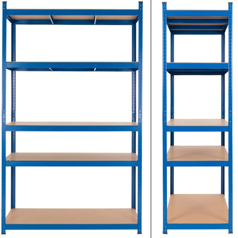 Werkstattregal 200x100x50 cm Blau aus Metall und MDF Holzfaserplatte bis 875 kg-ECD Germany Discount