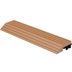 WPC Abschlussleiste 30x2x7,5 cm für WPC Bodenfliese gerade Hellbraun ML-Design-ECD Germany Clearance