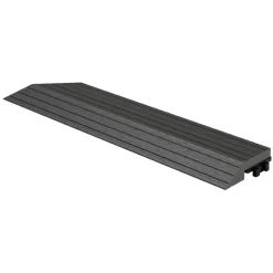 WPC Abschlussleiste 38x2x7,5 cm für WPC Bodenfliese Ecke links Anthrazit ML-Design-ECD Germany New