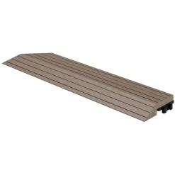 WPC Abschlussleiste 38x2x7,5 cm für WPC Bodenfliese Ecke links Dunkelbraun ML-Design-ECD Germany Best