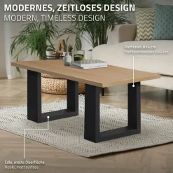 2x Tischbeine Bankkufen aus Vierkantprofilen 40x43 cm Schwarz pulverbeschichtete Stahl-ECD Germany Clearance