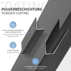 2x Tischbeine Tischkufen aus Vierkantprofilen 90x72 cm Anthrazit pulverbeschichtete Stahl-ECD Germany Clearance