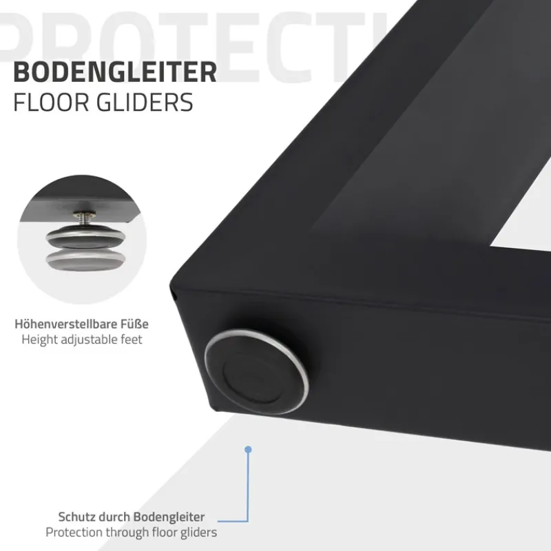 2x Tischbeine Tischkufen aus Vierkantprofilen 90x72 cm,Schwarz pulverbeschichtete Stahl-ECD Germany Sale