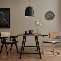 2x Tischkufen A-Form 70x72 cm Schwarz aus pulverbeschichtetem Stahl Tischgestell für Esstisch und Schreibtisch-ECD Germany Best