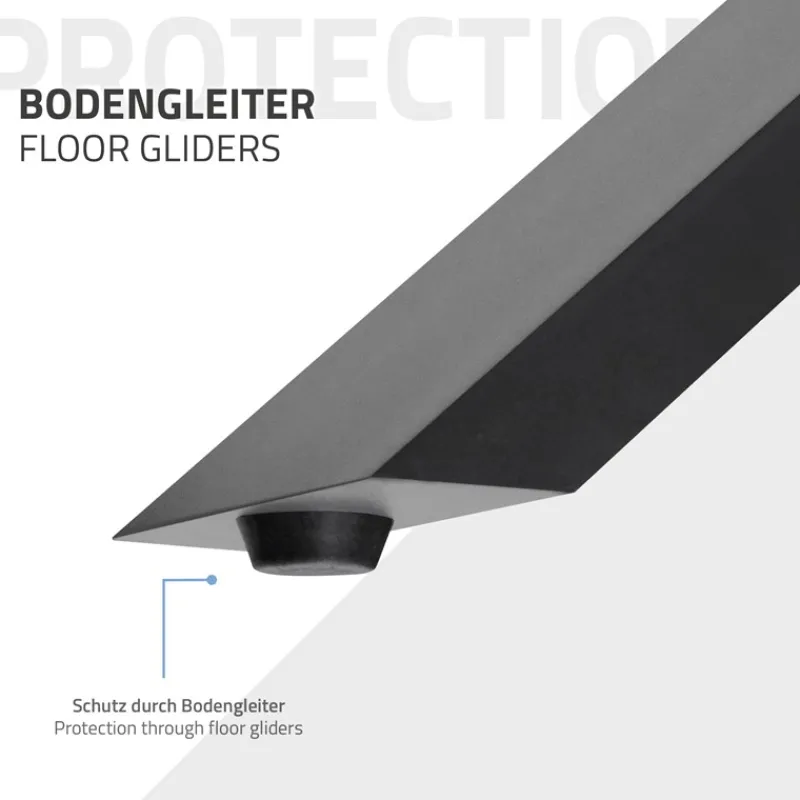 2x Tischkufen X-Design 60x72 cm Anthrazit pulverbeschichtete Stahl Tischgestell für Esstisch & Schreibtisch-ECD Germany Sale