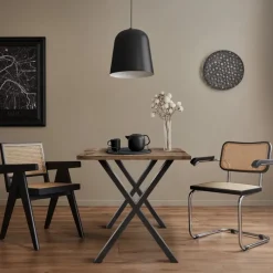 2x Tischkufen X-Design 60x72 cm Anthrazit pulverbeschichtete Stahl Tischgestell für Esstisch & Schreibtisch-ECD Germany Sale