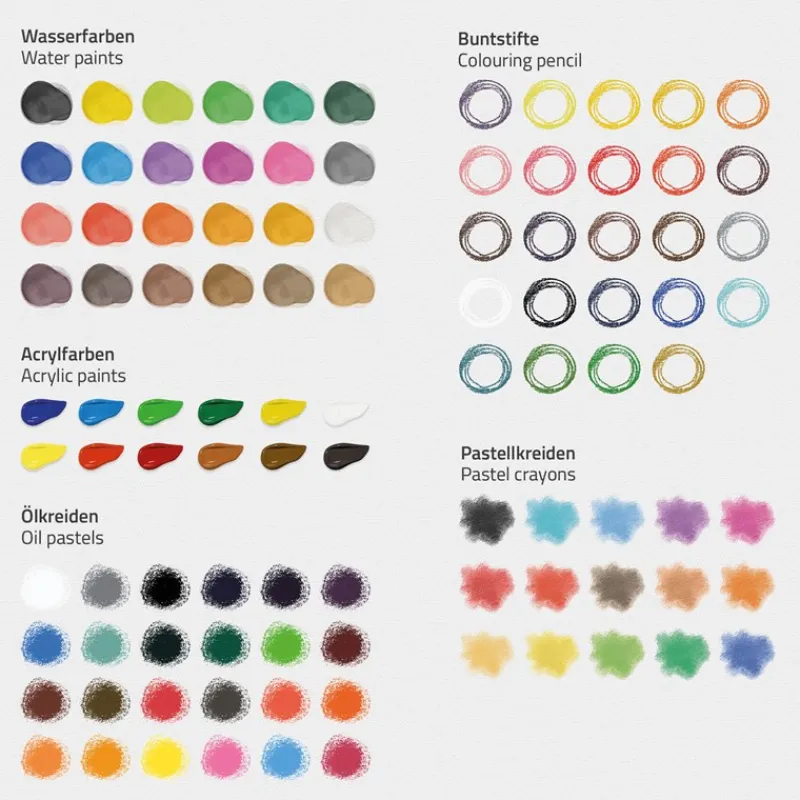 Zeichenset für Kinder mit Malkoffer aus Holz-ECD Germany Clearance