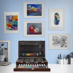 Zeichenset für Kinder mit Malkoffer aus Holz-ECD Germany Clearance